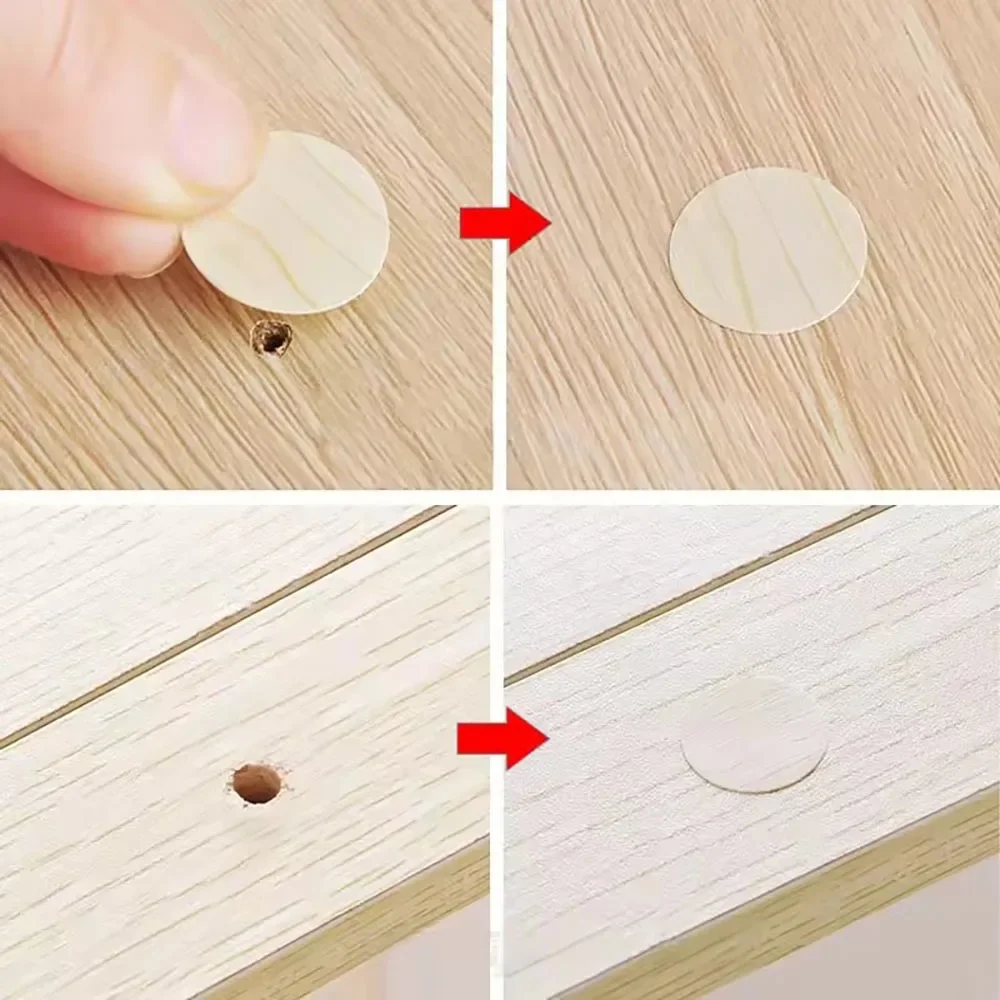 54個入り、自己接着式の木製ネジ穴カバー、キャビネット、引き - Woodworking Glue のレビューと価格