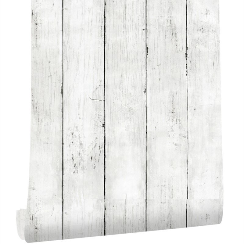 アイボリーホワイトのレトロ調、木目模様の縦ストライプ柄、自己 - Woodworking Wallpaper のレビューと価格